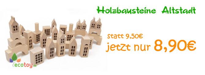 Holzbausteine Altstadt für Kleinkinder ab 3 Jahren