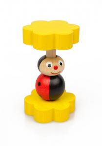 Marienkäfer Holzrassel handgefertigtes Holzspielzeug für Kleinkinder