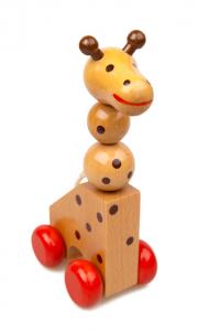 Schiebespielzeug Holzgiraffe ist ein Holzspielzeug für Vorschulkinder Schiebespielzeug Holzgiraffe ist ein Holzspielzeug für Vorschulkinder