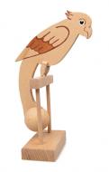 Klassisches Balance-Spielzeug Papagei aus Buchen- und Birkenholz