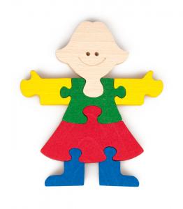 Holzpuzzle Mädchen - ökologisches Spielzeug aus Buchenholz