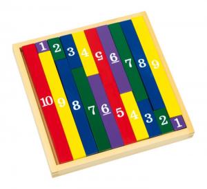 Mathematisches Lernspielzeug Rechenstäbchen im Quadrat ab 3 Jahren