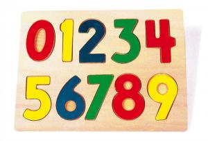 Setzpuzzle Zahlen im Holzrahmen für Kleinkinder ab 3 Jahren