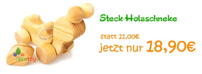 Steck-Holzschneke - Waldorf Holzspielzeug aus massivem Eschenholz