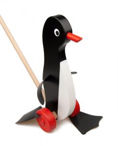 Schiebespielzeug schreitender Pinguin für Vorschulkinder