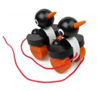 Ziehtiere Pinguine Holzspielzeug aus Tschechien
