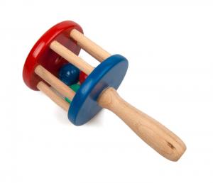 Traditionelle Holzrassel handgefertigtes Holzspielzeug für Kleinkinder