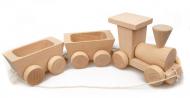 Ziehspielzeug Öko-Zug aus Buchenholz für Kinder ab 3 Jahren