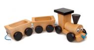 Ziehspielzeug klassischer freundlicher Zug aus Buchenholz für Kinder von 3 bis 6 Jahren
