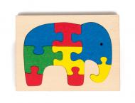 Elefant Holzpuzzle mit Rahmen