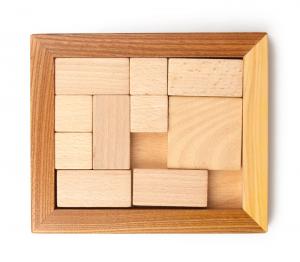 Geduldspiel Quadrat aus Holz ab 6 Jahren