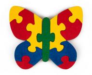Schmetterling öko Puzzle aus Buchenholz ab 3 Jahren