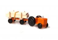 Mini-Traktor farbig Schnittholz - Holzspielzeug für Kinder ab 3 Jahren