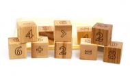 Экологичная развивающая игрушка деревянные кубики с цифрами