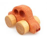 Holzauto Beetle, orange - ökologisches Holzspielzeug nach Waldorf Art für Kleinkinder
