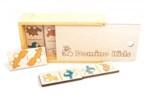 Kinder-Domino - ökologisches Lernspiel aus Erlenholz