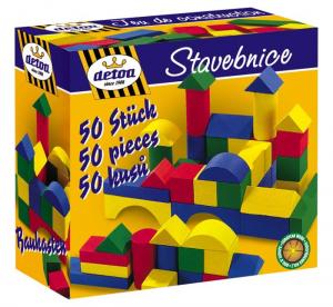 Bauklötze bunt 50 Teile Holzspielzeug für Kinder ab 3 Jahren