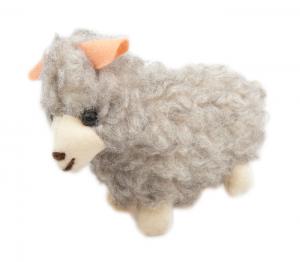 Ökologisches Kuscheltier Schaf Lotte aus Schur- und Baumwolle