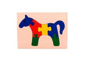 Legepuzzle Pferd aus Holz für Kleinkinder